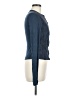 Illia 100% Leather Blue Leather Jacket Size 6 - photo 4