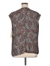 Sejour 100% Polyester Animal Print Brown Sleeveless Blouse Size 1X - photo 2