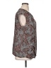 Sejour 100% Polyester Animal Print Brown Sleeveless Blouse Size 1X - photo 4