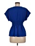 Shein 100% Polyester Blue Short Sleeve Blouse Size 6 - photo 2