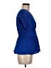 Shein 100% Polyester Blue Short Sleeve Blouse Size 6 - photo 4