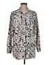 Alfani Animal Print Gray Long Sleeve Blouse Size M - photo 1