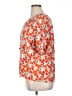 Vivilli Floral Orange Short Sleeve Blouse Size XL - photo 5