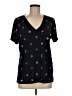 J.Crew Collection Stars Black Short Sleeve Blouse Size M - photo 1