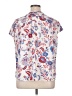 Zac & Rachel 100% Polyester Floral White Short Sleeve Blouse Size XL - photo 2