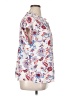 Zac & Rachel 100% Polyester Floral White Short Sleeve Blouse Size XL - photo 4