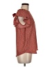 Mango 100% Polyester Red Short Sleeve Blouse Size 6 - photo 4