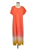 Lands' End Tie-dye Orange Casual Dress Size M - photo 1