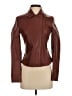 Reiss 100% Leather Solid Burgundy Leather Jacket Size XS - photo 1