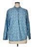 Talbots 100% Cotton Paisley Blue Long Sleeve Blouse Size XL - photo 1