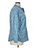 Talbots 100% Cotton Paisley Blue Long Sleeve Blouse Size XL - photo 4