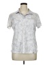 ZeroXposur Silver Short Sleeve Blouse Size XL - photo 1