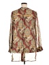 Nick & Mo 100% Recycled Polyester Paisley Gold Red 3/4 Sleeve Blouse Size XL - photo 2
