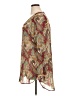 Nick & Mo 100% Recycled Polyester Paisley Gold Red 3/4 Sleeve Blouse Size XL - photo 5