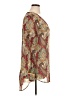 Nick & Mo 100% Recycled Polyester Paisley Gold Red 3/4 Sleeve Blouse Size XL - photo 4