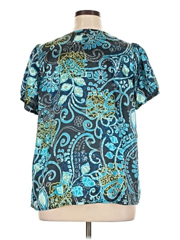 Susan Graver Short Sleeve Blouse (view 2)