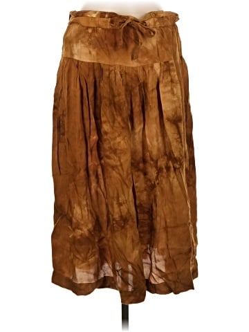 Madewell Tie-Front Paperbag Midi Skirt in Tie-Dye (view 1)