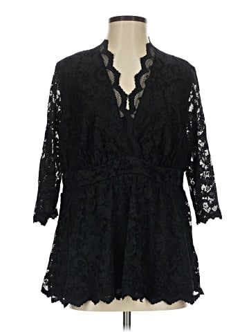 Kiyonna 3/4 Sleeve Blouse (view 1)