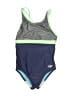 Speedo Color Block Gray One Piece Swimsuit Size 7 - photo 1
