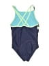 Speedo Color Block Gray One Piece Swimsuit Size 7 - photo 2
