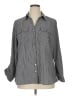 Notations Stripes Gray Long Sleeve Blouse Size 1X - photo 1