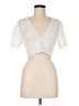 Shein White Short Sleeve Top Size 6 - photo 1