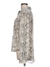 Bellatrix 100% Polyester Animal Print Silver Long Sleeve Blouse Size L - photo 5