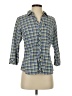 Columbia Plaid Blue 3/4 Sleeve Button-Down Shirt Size 5 - photo 1