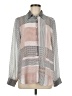 Jones New York Color Block Multi Color Gray Long Sleeve Blouse Size M - photo 1