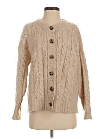 Madewell Pointelle Cable Cardigan Sweater (view 1)