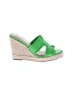 Just Fab Green Wedges Size 9 - photo 1