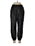 Amanda Uprichard Metallic Black Track Pants Size L - photo 1