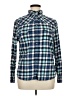 Jachs Girlfriend 100% Cotton Plaid Blue Long Sleeve Button-Down Shirt Size XL - photo 1