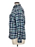 Jachs Girlfriend 100% Cotton Plaid Blue Long Sleeve Button-Down Shirt Size XL - photo 5