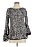 Coco Bianco Gray Long Sleeve Blouse Size M - photo 1