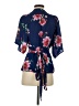 Gibson 100% Polyester Floral Blue Short Sleeve Blouse Size S - photo 2