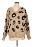 Dreamers 100% Acrylic Animal Print Tan Pullover Sweater Size L - photo 1