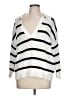 Belle Isle by Torrid 100% Cotton Stripes White Pullover Sweater Size Lg (0) - photo 1
