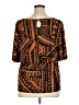 IMAN Brown 3/4 Sleeve Blouse Size XL - photo 2