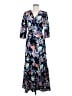 Bar III 100% Polyester Print Blue Casual Dress Size M - photo 1