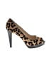 Calvin Klein Animal Print Brown Heels Size 8 1/2 - photo 1