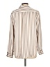 Apt. 9 100% Polyester Stripes Tan Long Sleeve Blouse Size L - photo 2