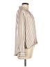 Apt. 9 100% Polyester Stripes Tan Long Sleeve Blouse Size L - photo 4