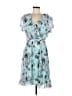 Blair 100% Polyester Print Blue Casual Dress Size 16 (petite) - photo 1