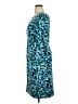 Connected Apparel Print Teal Cocktail Dress Size 16 - photo 5