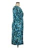 Connected Apparel Print Teal Cocktail Dress Size 16 - photo 4