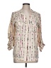 Aqua 100% Polyester Ivory 3/4 Sleeve Blouse Size L - photo 1
