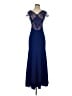 BCBGMAXAZRIA 100% Polyester Blue Cocktail Dress Size 2 - photo 1