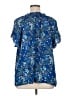 Max Studio 100% Polyester Blue Short Sleeve Blouse Size 1X - photo 2