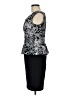 En Focus Studio Paisley Black Cocktail Dress Size 6 - photo 5